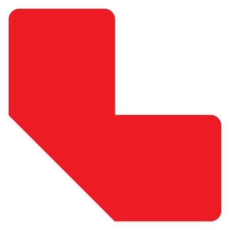 Ergomat DuraStripe Mean Lean 4inx4inx2in Half Angle Corners Red, 70PK DSML-C4x4x2-R-KIT